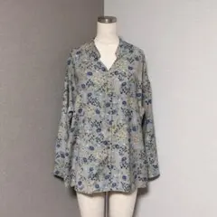 レプシィム 花柄 ブラウス グレージュ