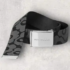 完売品 新品Marimekko マリメッコ ウニッコ柄 花 ベルト ブラック