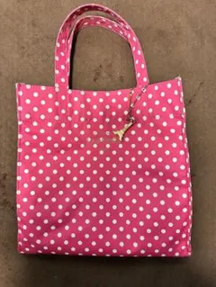 LADUREE ラデュレ　レア　ピンク水玉トートバッグ　ドットのサムネイル