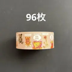 おすそ分け　ラベラーシール　テディベア＆クッキー　96枚