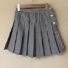 ラブトキシックLサイズ　ギンガムチェックスカート　白黒　インパン付き