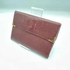 マストドゥカルティエ 二つ折り財布 レディース ボルドー レザー