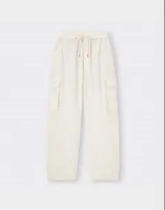 GU ナイロンカーゴパンツ　アイボリー　S