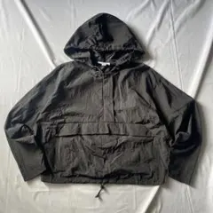 00s ナイロンジャケット アノラック ブラックカラー グランジ Y2K 古着