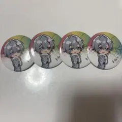 カラフルピーチ ヒロ 極楽湯 缶バッジ デフォ 4個セット