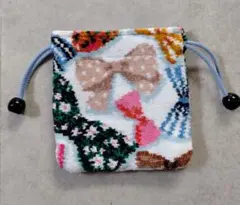 ラブラリーバイフェイラー　リボンパーティー巾着型ポーチ