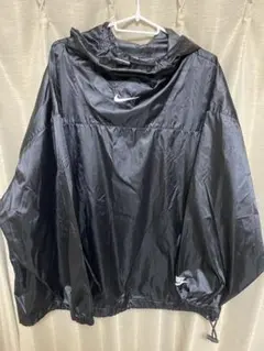 【激レアXL】NIKE センターロゴ ナイロン アノラックパーカー 銀タグ