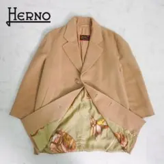 HERNO アルパカウールシャギーコート 総柄 キャメル サイズ48*ZC133