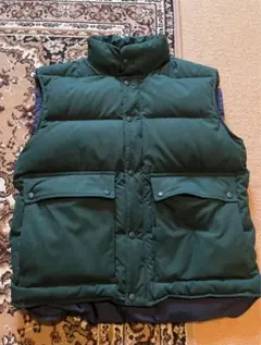 XL 80's Eddie Bauer　白タグ  ダウンベスト グリーン 緑