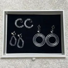 【美品】クリアタレンイヤリング パール 上品 カジュアル 大ぶり ハンドメイドのサムネイル