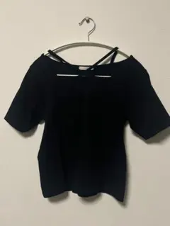 半袖 Tシャツ ブラック クロスストラップのサムネイル