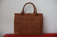 山葡萄かごバッグ 手作り山葡 萄籠バッグ 網代編み 内布あり