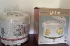 未使用　象印 炊飯電子ジャー しあわせTYA-2700 白ピンク花柄