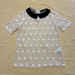 lillilly ブラウス　シースルー襟付き ブラウス ハートのサムネイル