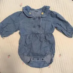 futafuta デニムロンパース 80