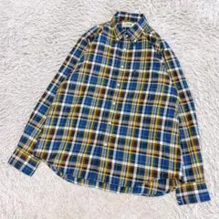 【Crocodile】クロコダイル チェックシャツ ネルシャツ ボタンダウン Lのサムネイル