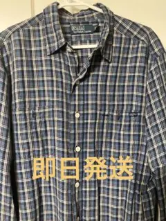 【即日発送】90‘s Polo by Ralph Lauren リネンシャツ　L