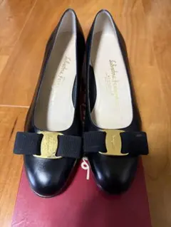 フェラガモ パンプス ブラック6-1/2（23.5cm）