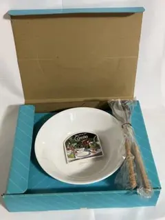 【未使用】コレール モーニングブルー サラダボウル＆サーバーセット