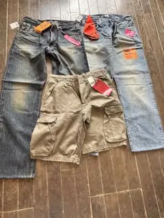 EDWIN他メンズパンツセット（青・茶色・カーキ）