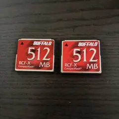BUFFALO RCF-X 512MB CompactFlashカード　2個