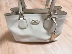 コーチ ハンドバッグ 2way レザー ホワイト ショルダーバッグ 白