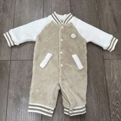 ロンパース ベージュホワイト60~70㎝