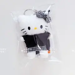 LOWRYSFARM キティちゃん ツイードブラックチェックme％ チャーム