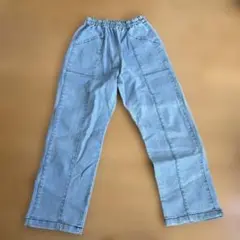 ライトブルー ストレートパンツ 140サイズ