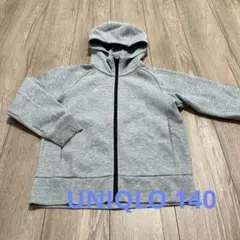 ユニクロ　kids ドライスウェット　パーカー　140 グレー