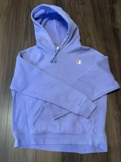 Champion パープル フード付きパーカー