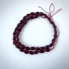 ガーネットカラーのアゲートビーズ