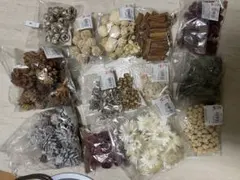 ドライフラワーとリース材料セット