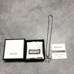 GUCCI シルバー ダブルGロゴ ネックレス