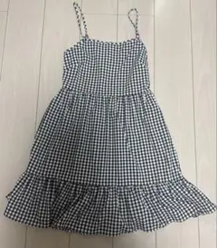 シーン　チェック柄ミニキャミワンピース