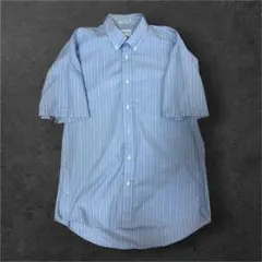 90s Burberry 半袖シャツ　ブルー　ストライプのサムネイル