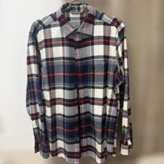 GU ネルシャツ チェック柄 長袖シャツ メンズ Lのサムネイル