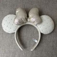 ミニー カチューシャ キルティング白