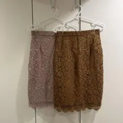 【新品未使用】スカート 2枚セット Mサイズ 膝丈 レース