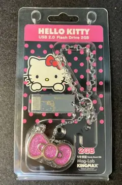 ハローキティ アクセサリー付きUSBメモリー 2GB　ピンク