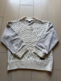 petit main ケーブル編みセーター 120 アイボリー☆