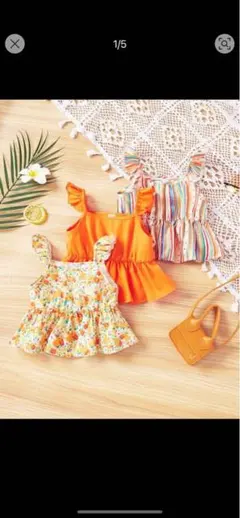 フリル付きチュニック3点セット 12-18M 80-86CM