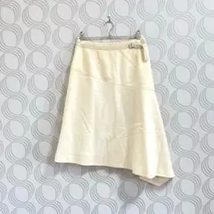 ROPE♡膝丈 アシンメトリーフレアスカート ウール 60-86