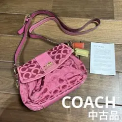 COACH コーチ ワンショルダーバッグ ミニポーチ マルチカラー 美品 