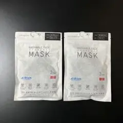 ユニクロ エアリズムマスク 3P M ブラック ②個セット