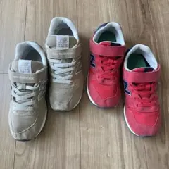 ニューバランススニーカー 21㎝(赤) 21.5㎝(ベージュ) まとめ売り