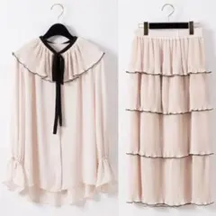 新品未使用　グレースコンチネンタル　プリーツバイカラーセットアップ