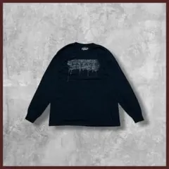 US古着 POPULAR POISON プリント ロンT長袖 ブラック Lサイズ