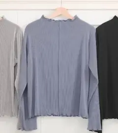 しまむら komachi aimeeque プリーツメロープルオーバーブルー4L
