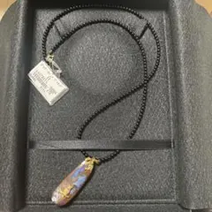 新品大粒天然ボルダーオパール1石ダイヤネックレス／約2mmスピネル 新品大粒天然ボルダーオパール1石ダイヤネックレス／約2mmスピネル